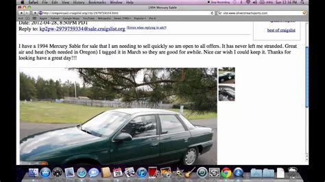 oregon coast craigslist